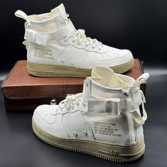 Nike SF Air Force 1 Mid 'Olive Ivory' - Picture 1 of 11